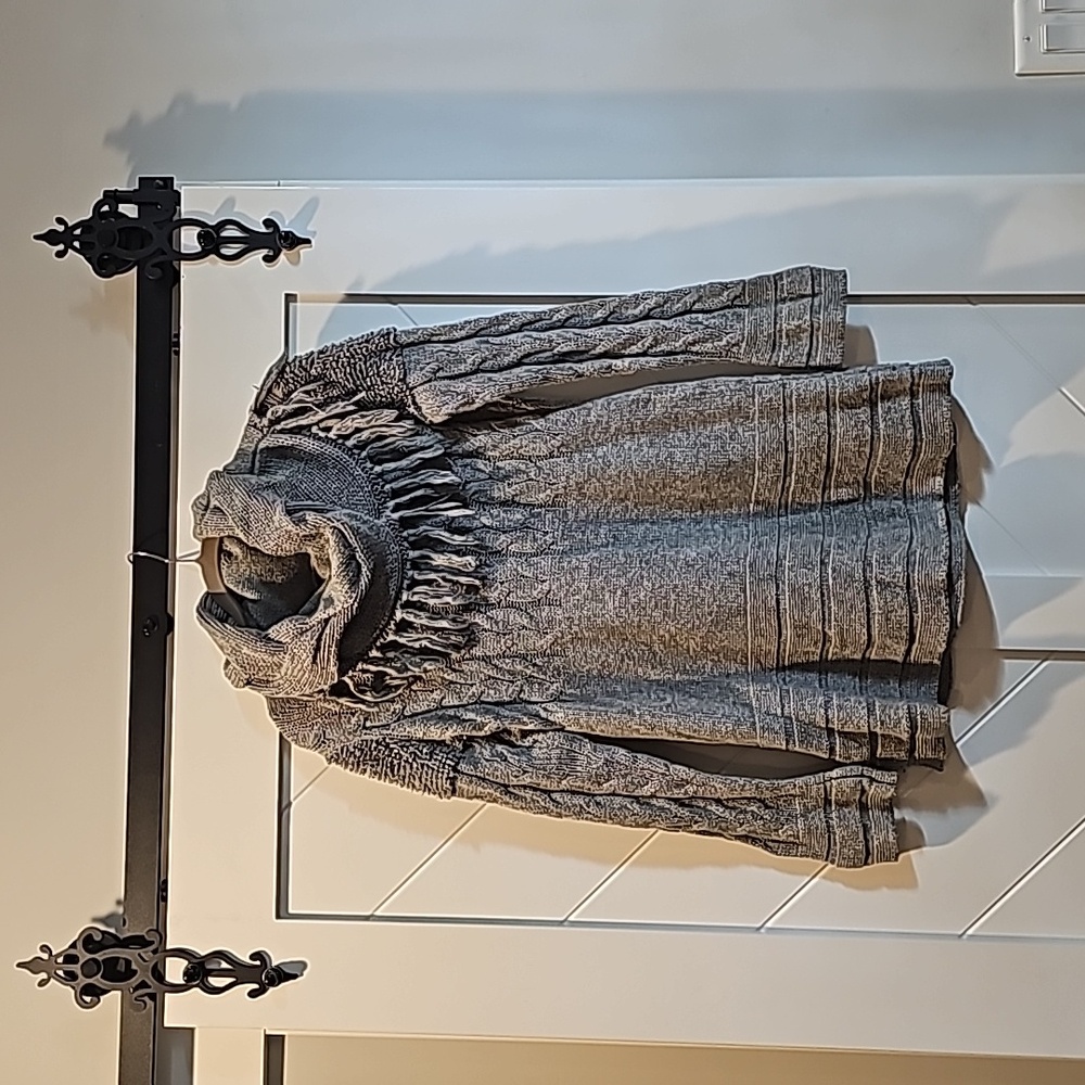 Large Gray cowl neck sweater